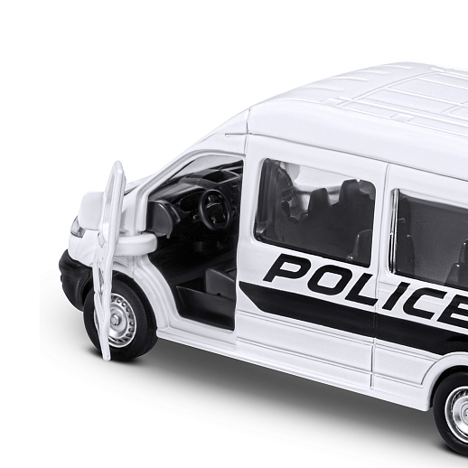 ТМ "Автопанорама" Машинка металлическая 1:52, Ford Transit, белая, откр. двери, инерция, в/к 17,5*12,5*6,5 см в Джамбо Тойз #12