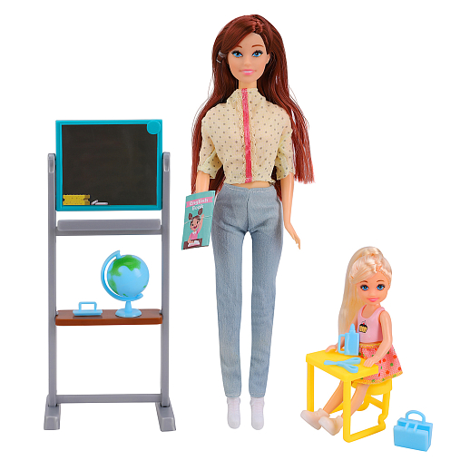 Игровой набор "Школа", в комплекте две куклы, мебель, аксессуары, в/к 32*6*32,5 см в Джамбо Тойз #3