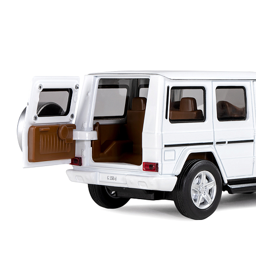 ТМ "Автопанорама" Машинка металлическая 1:32 Mercedes-Benz G350d, белый, откр. капот, передние и задняя двери, свет, звук, инерция, в/к 17,5*13,5*9 см в Джамбо Тойз #13