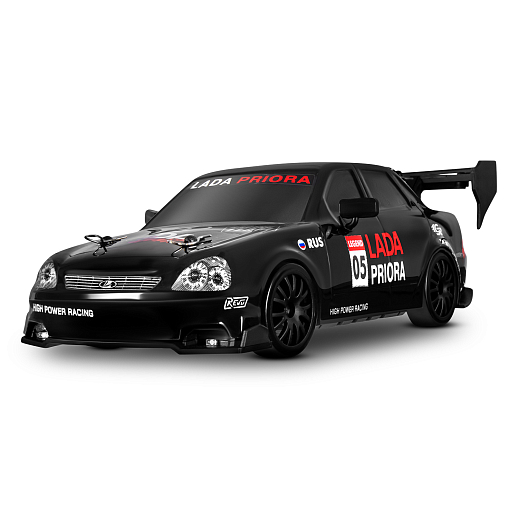 AUTODRIVE Р/У Машина для дрифта LADA Priora,1:24,2.4GHz,4WD,свет,с аккум, цвет черный, в/к 20,5*10,5*11,5см в Джамбо Тойз #2