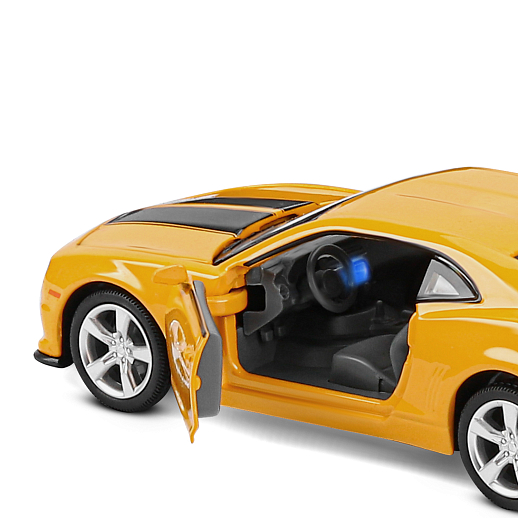 ТМ "Автопанорама" Машинка металлическая 1:32 Chevrolet Camaro SS, желтый, свет, звук, откр. двери, капот и багажник, инерция, в/к 19*9*7 см в Джамбо Тойз #7