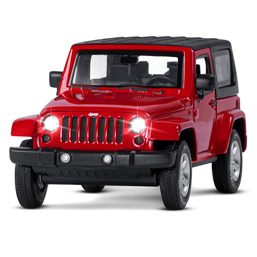 ТМ "Автопанорама" Машинка металлическая 1:32 Jeep Wrangler, красный, откр. Двери и капот, свет, звук, инерция, в/к 17,5*13,5*6,5 см в Джамбо Тойз #5