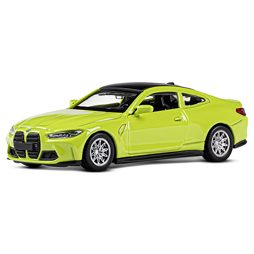 ТМ "Автопанорама" Машинка металлическая 1:42 BMW M4 (G82), желтый, инерция, откр. двери, в/к 17,5*12,5*6,5 см в Джамбо Тойз #2