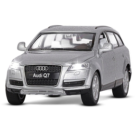 ТМ "Автопанорама" Машинка металлическая 1:32 Audi Q7, серебряный, свет, звук, откр. двери капот и багажник, инерция, в/к 17,5*13,5*9 см в Джамбо Тойз #5