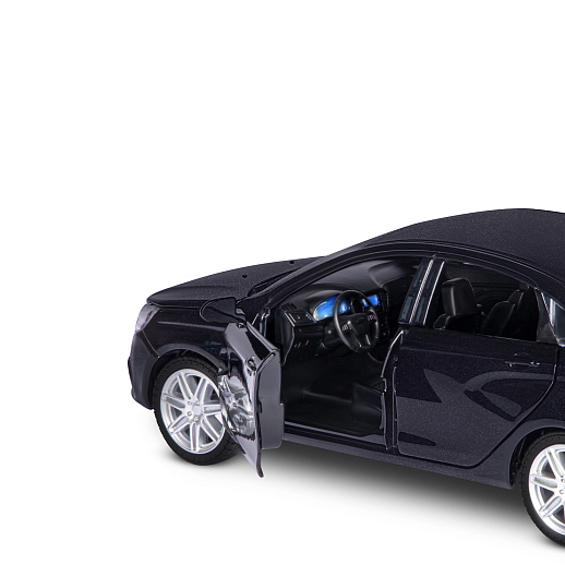 Машинка металлическая Автопанорама, инерционная, коллекционная модель LADA VESTA седан, масштаб 1:24, свет, звук, открываются 4 двери, капот, багажник, черный, в/к 24,5*12,5*10,5 см в Джамбо Тойз #13