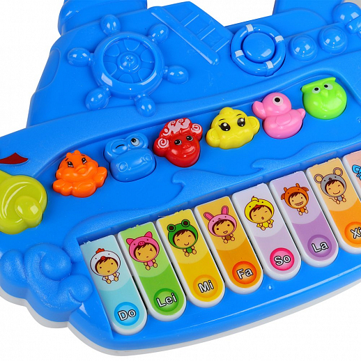 Музыкальная игрушка "Пианино", звук.эфф., цвет синий,  в/к 24,5*24*5 см в Джамбо Тойз #4