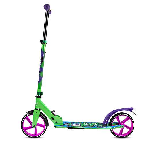 2хкол. самокат CITYRIDE 200, сталь 100%, грипсы 135мм TPR, колеса PU 200/200 мм. Зеленый в Джамбо Тойз #5