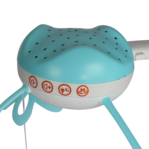 ТМ "Smart Baby" Мобиль" 500 мелодий, проектор, ночник, пульт, голубой в/к 37*28*10 см в Джамбо Тойз #6