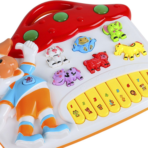 Музыкальная игрушка Пианино детское "Домик" Smart Baby, развивающее, обучающее, цвет белый, 42 звука, мелодии, стихи, в/к 35x6,4x23,5 см в Джамбо Тойз #3