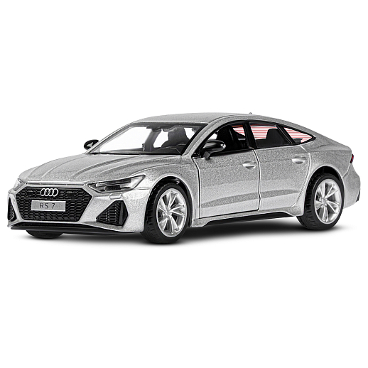 ТМ "Автопанорама" Машинка металл.1:35 Audi RS7 Sportback, серый, откр. двери и капот, свет, звук, инерция в/к 18*9*13,5 см в Джамбо Тойз #2