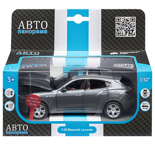 ТМ "Автопанорама" Машинка металл.1:32 Maserati Levante SUV, серый, откр. двери и капот, свет, звук, инерция в/к 18*9*13,5 см в Джамбо Тойз #4