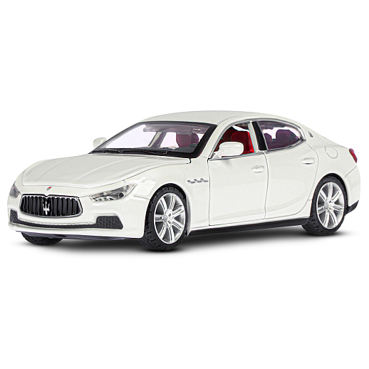 ТМ "Автопанорама" Машинка металл.1:32 Maserati Ghilbi, белый, откр. двери, капот и капот, свет, звук, инерция в/к 18*9*13,5 см в Джамбо Тойз #2