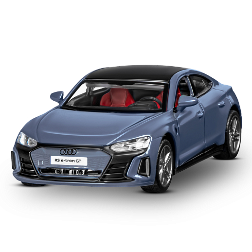 Машинка металлическая 1:36 Audi RS e-tron GT с зарядной станцией, серый, свет, звук, откр. двери и капот, инерция, в/к 20,6*9,*9 см в Джамбо Тойз #7