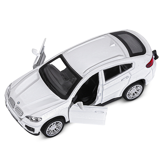 ТМ "Автопанорама" Машинка металлическая 1:43 BMW X6 c прицепом для перевозки лошадей, открываются двери, инерция, в/к 28*17,5*6,5 см в Джамбо Тойз #12