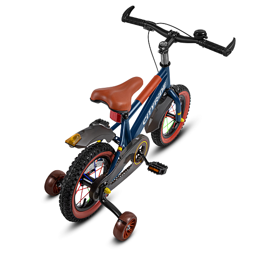 Велосипед двухколёсный CITYRIDE, модель CR-B2-07F52, колеса 12", рама сталь, колеса сталь, балансирные колеса со светом, маячок в заднем крыле, цвет синий в Джамбо Тойз #10