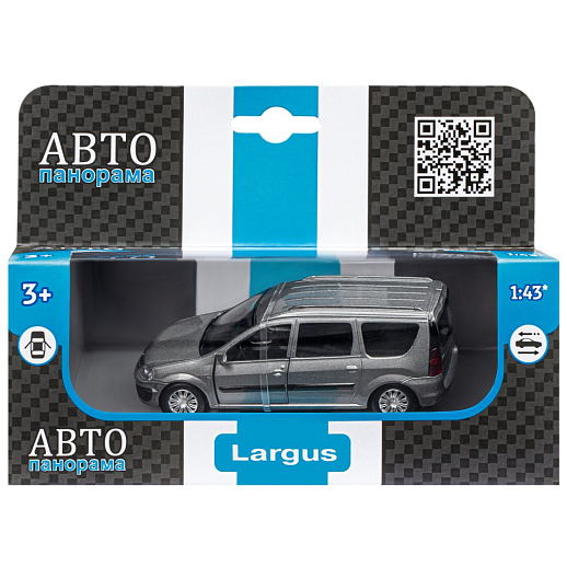 ТМ "Автопанорама" Машинка металлическая 1:43, LADA LARGUS серая, откр. 2 двери., инерция в Джамбо Тойз #3