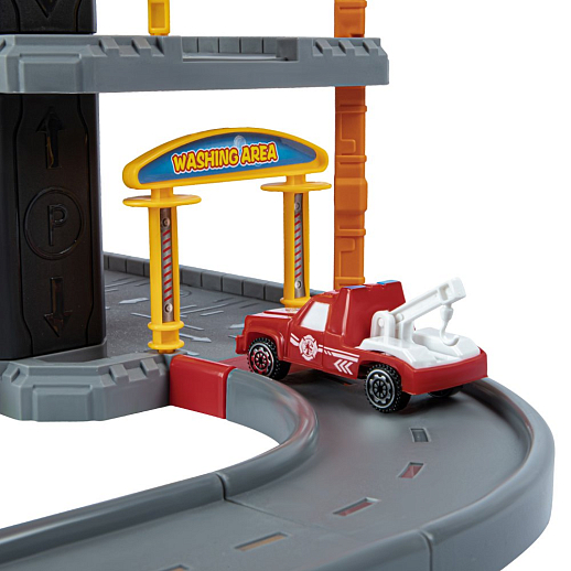 Парковка "Пожарная" с лифтом, свет, звук, ручной механизм лифта, в компл. машинки, вертолет, на бат., в/к 45*6,5*31см в Джамбо Тойз #10