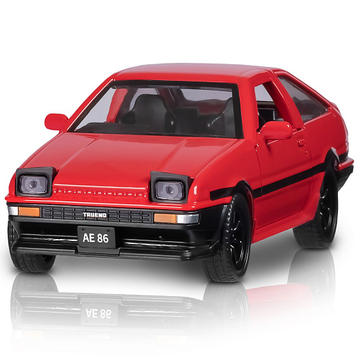 ТМ "Автопанорама" Машинка металл. 1:37 Toyota AE86, красный, инерция, откр. двери, в/к 17,5*12,5*6,5 см в Джамбо Тойз #4
