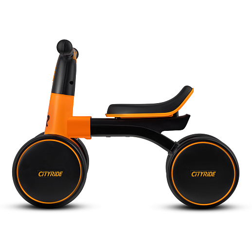 Беговел CITYRIDE, рама сталь, колеса пластик, музыка Шаинского, свет, оранжевый-черный, в/к в Джамбо Тойз #6