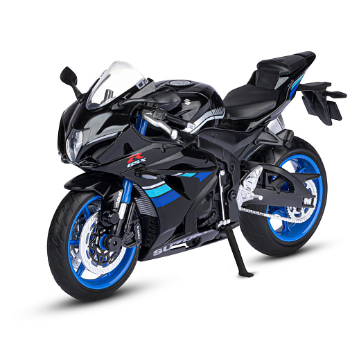 ТМ "Автопанорама" Мотоцикл металлический 1:12 SUZUKI GSХ-R1000, черный, свободный ход колес, в/к 7,1 х 11,7 х 20,6 см  в Джамбо Тойз #4