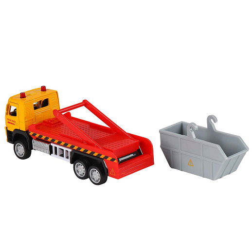 ТМ "Автопанорама" Машинка металлическая 1:72 VOLVO FM "Мусоровоз", желтый, откр. двери, инерция, в/к 17,5*13*6,5 см в Джамбо Тойз #6