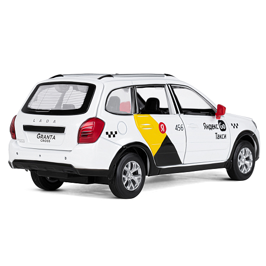 Машинка металлическая Яндекс Go, инерционная, коллекционная модель 1:24 LADA GRANTA CROSS, цвет белый, открываются 4 двери, капот, багажник, свет, звук, в/к 24,5*12,5*10,5 см в Джамбо Тойз #11