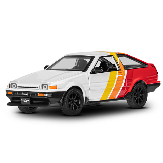 Машинка металлическая 1:37 Toyota Sprinter Trueno (AE86), белый, тюнинг, откр. двери, свободный ход колес, в/к 23,5*10*4 см в Джамбо Тойз #2