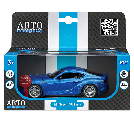 ТМ "Автопанорама" Машинка металлическая 1:31 Toyota Supra, матовый синий, откр. двери, свет, звук, инерция в/к 17,5*13,5*9 см в Джамбо Тойз #4
