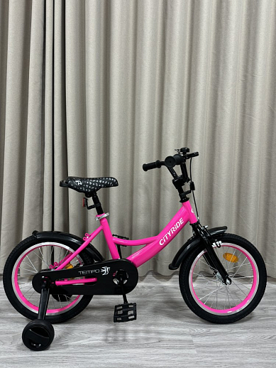 Велосипед двухколёсный CITYRIDE, модель CR-B2-04, рама сталь, колеса алюминий 20", подножка, цвет розовый в Джамбо Тойз