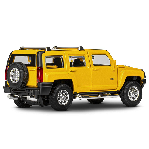 ТМ "Автопанорама" Машинка металлическая 1:32 Hummer H3, желтый, свет, звук, откр. двери и багажник, инерция, в/к 18*13,5*9 см в Джамбо Тойз #10