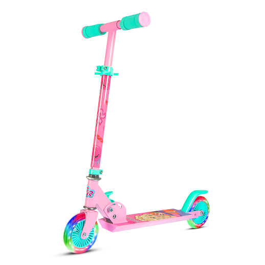 2хкол. самокат CITYRIDE HW 120, ал. 50/50% , t-bar алюм, дека сталь, грипсы 95мм TPR, колеса PVC со светом  120/120 мм в Джамбо Тойз #3