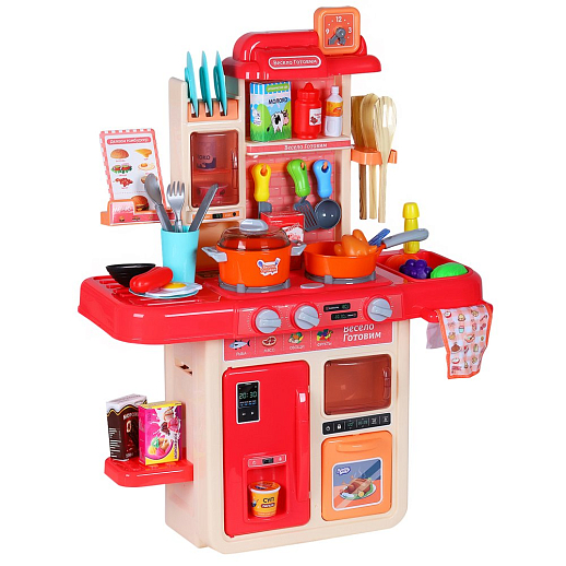 Игровой набор Amore Bello "Кухня" с паром, кран с водой, свет, звук, продукты меняют цвет, в комплекте 42 предмета, в/к  48х15х36 см в Джамбо Тойз #3