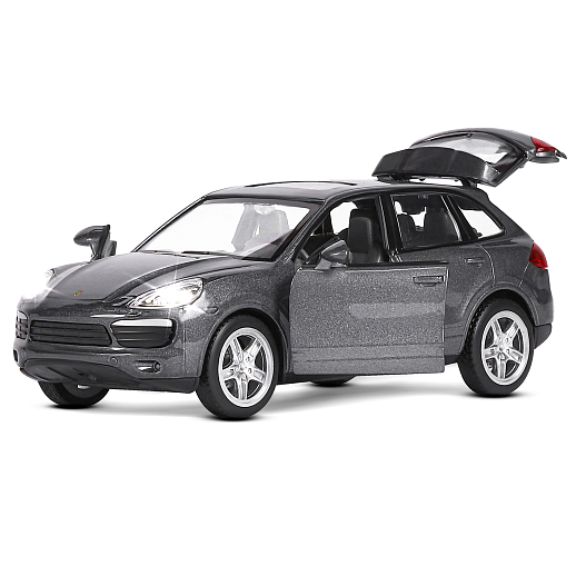 ТМ "Автопанорама" Машинка металлическая 1:32 Porsche Cayenne S, серый, свет, звук, откр. двери и багажник, инерция, в/к 17,5*13,5*9 см в Джамбо Тойз #5