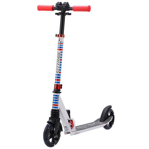 Двухколесный самокат CITYRIDE TEMPO 145mm сталь/ал. Складной. Tbar lock. Колеса PU 145/145 MM со светом LED. Подшипники: Abec-7. Грипсы: резина. Передник амортизатор. в Джамбо Тойз #8