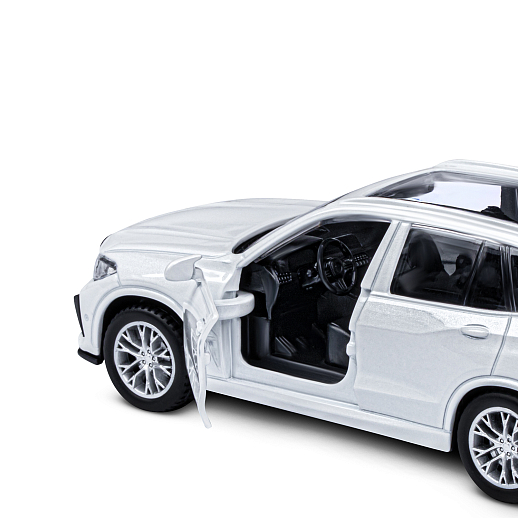 ТМ "Автопанорама" Машинка металлическая 1:43 BMW X5M, белый, инерция, откр. двери, в/к 17,5*12,5*6,5 см в Джамбо Тойз #12