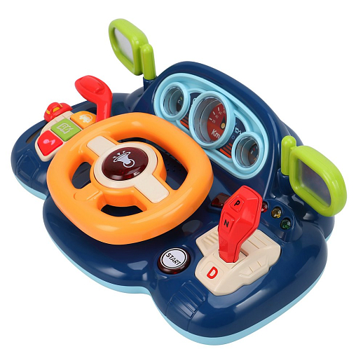 ТМ "Smart Baby" Руль музыкальный, Шаинский, свет, звук, с фарами, цвет синий, в/к 24,6х15,1х24,4 см в Джамбо Тойз #4