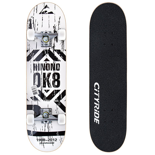 Скейтборд CITYRIDE, дека 31*8 дюймов, китайский клен  7 сл, подвеска алюм. 5", колёса PU 49*35мм, по в Джамбо Тойз