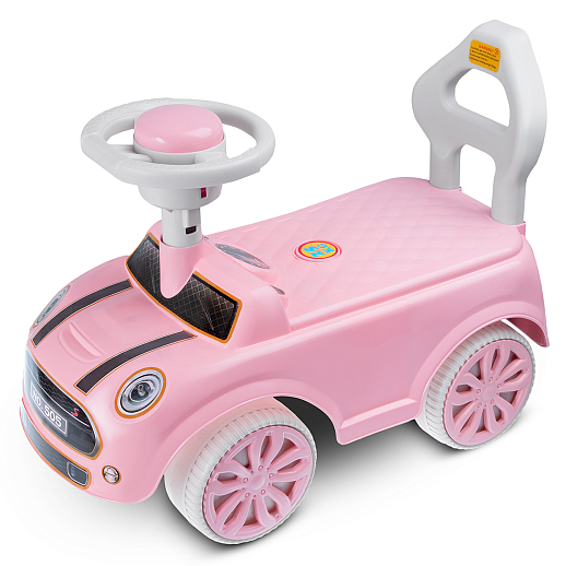ТМ "Компания Друзей" Каталка Толокар "Город" розовая, сигнал на руле, в/к 27х27х57,5 см в Джамбо Тойз #4
