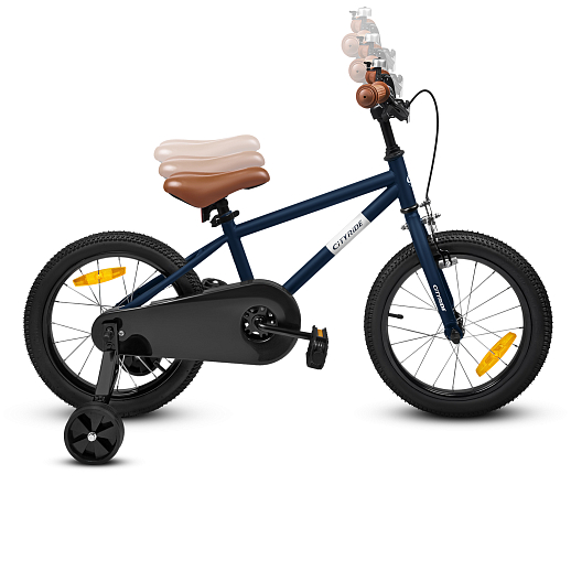Велосипед двухколёсный CITYRIDE, модель CR-B2-07H, колеса 16", рама сталь, колеса сталь, балансирные колеса, цвет синий металлик в Джамбо Тойз #8