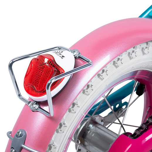 Велосипед двухколёсный CITYRIDE, модель CR-B2-09F7, рама сталь, колеса алюминий 12", пластиковая корзина, цвет голубой-розовый в Джамбо Тойз #5