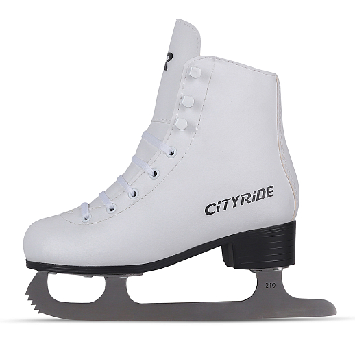 Фигурные ледовые коньки City Ride, лезвия нержавеющая сталь, материал ботинка морозоустойчивая ПВХ кожа,белый в н/сумке в Джамбо Тойз #5