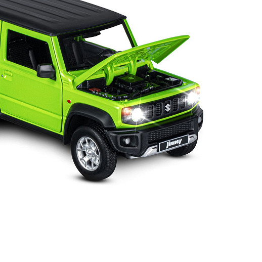 ТМ "Автопанорама" Машинка металлическая, 1:18, Suzuki Jimny, зеленый, открываются двери, капот и багажник, свободный ход колес, световые и звуковые эффекты, в/к 24,5х12,5х10,5 см в Джамбо Тойз #20