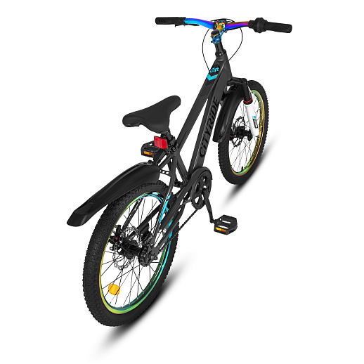 Велосипед CITYRIDE 20", модель CR-B2-12F2, рама сталь, обода двойные алюминий, амортизационная вилка, дисковые мех. тормоза цвет серый в Джамбо Тойз #3