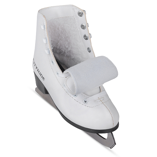 Фигурные ледовые коньки City Ride, лезвия нержавеющая сталь, материал ботинка морозоустойчивая ПВХ кожа,белый в н/сумке в Джамбо Тойз #7
