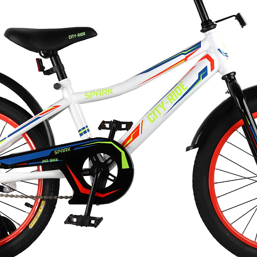 Детский велосипед City-Ride Spark , рама сталь , диск 18 сталь , крылья пластик, страх.колеса, цвет Белый в Джамбо Тойз #3