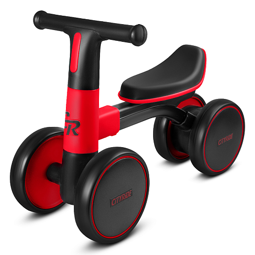 Беговел CITYRIDE, рама сталь, колеса пластик, музыка Шаинского, свет, красный-черный, в/к в Джамбо Тойз #2