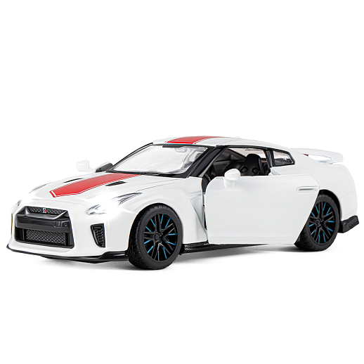 ТМ "Автопанорама" Машинка металлическая 1:32 Nissan GT-R (R35), белый, откр. двери, свет, звук, инерция в/к 17,5*13,5*9 см в Джамбо Тойз #5