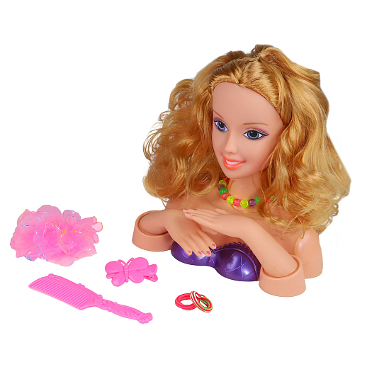 ТМ "Amore Bello" Кукла-модель для причесок и маникюра, в комплекте расческа, заколка, резинки для волос, бусы, в/к 27*11,5*25,5 см в Джамбо Тойз #4