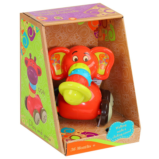 Развивающая игрушка "Слоник", цвет оранжевый, в/к 12,3*12,3*16,5 см в Джамбо Тойз #2
