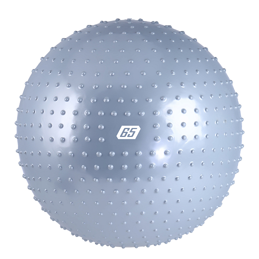 Мяч гимнастический массажный, 65 см ТМ "CR", 1000г, серебристый, в сумке в Джамбо Тойз